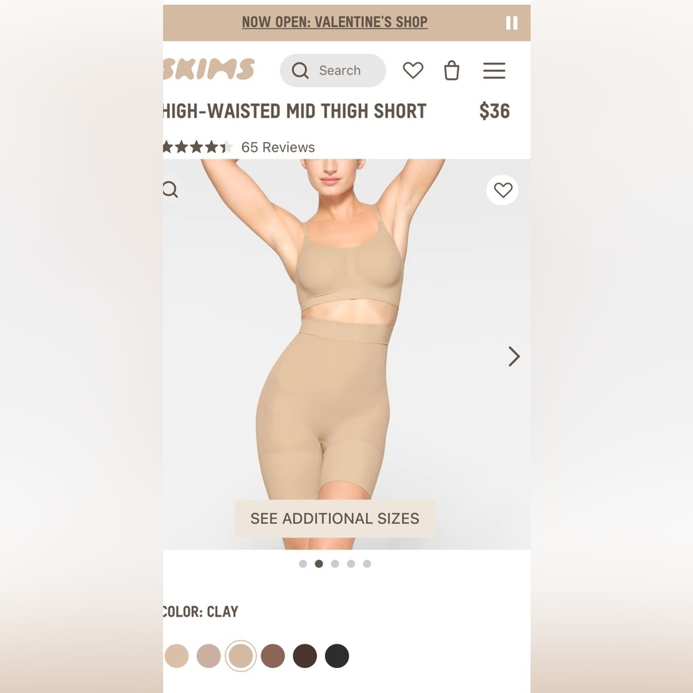 SKIMS high waisted shape wear shirts